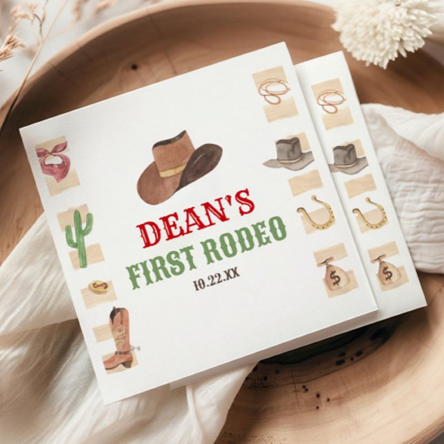 Servilleta De Papel Primera fiesta de cumpleaños de Rodeo Cowboy (Subido por el creador)