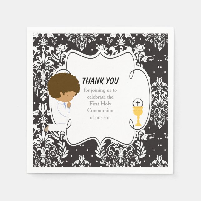 Servilleta De Papel Primera munición de Damasco negro afroamericano (Anverso)