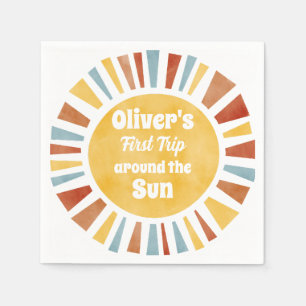 Servilleta De Papel Primera vuelta alrededor del sol Invitación