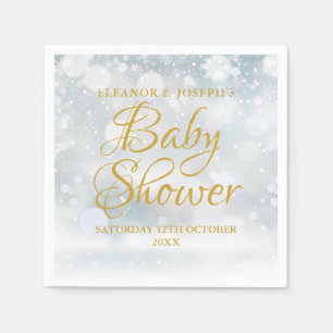 Servilleta De Papel Primeras escarcha de invierno para baby shower de