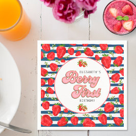 Servilleta De Papel Primeras franjas azules y blancas de la marina mod