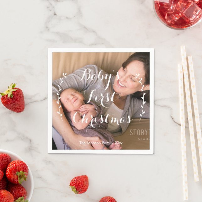 Servilleta De Papel Primeras toallas de papel de Navidad para bebé (In situ)