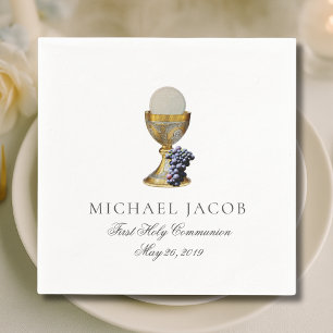 Servilleta De Papel Primeras uvas católicas del anfitrión de la cál