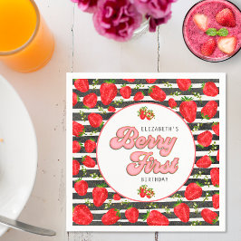 Servilleta De Papel Primerísima fresa roja de oro blanco negro ruso