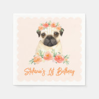 Primeros cumpleaños de las Flores acuáticas de Pug