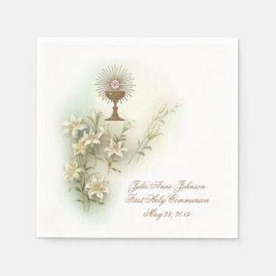 Servilleta De Papel Primeros lirios católicos del anfitrión de la