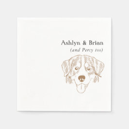 Servilleta De Papel Primeros nombres Bernese Mountain Dog Boda Napkins