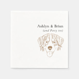 Servilleta De Papel Primeros nombres Bernese Mountain Dog Boda Napkins