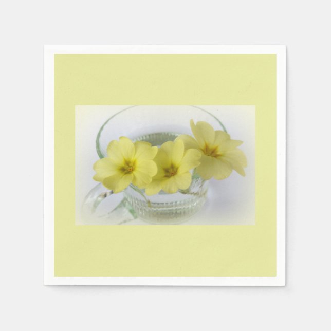 Servilleta De Papel primrose en una taza de café (Anverso)