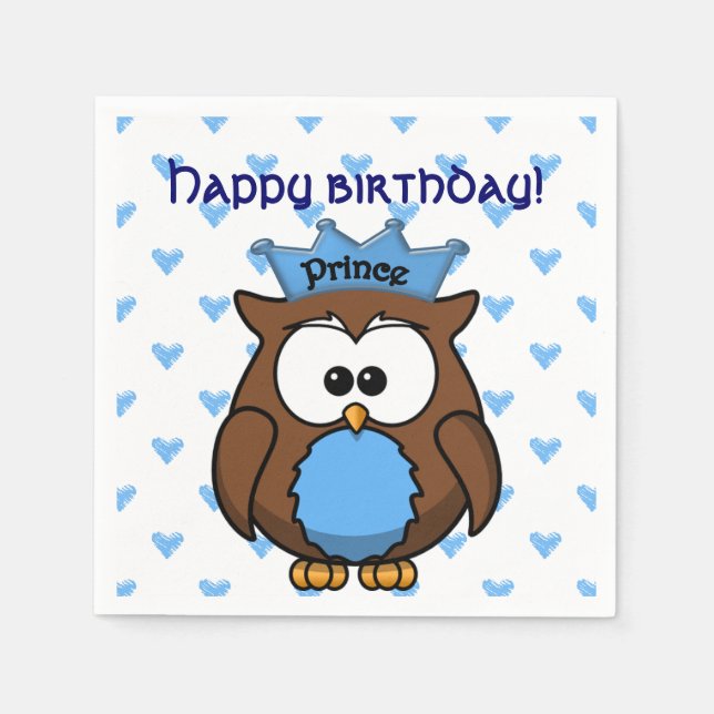 Servilleta De Papel prince owl (Anverso)