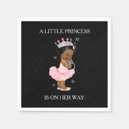 Servilleta De Papel Princesa afroamericana Baby Shower Napkin