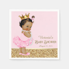 Servilleta De Papel Princesa de etnia Ballerina Dorada Baby Shower