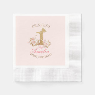Servilleta De Papel Princesa de la Corona de Oro Rosa Británica Primer