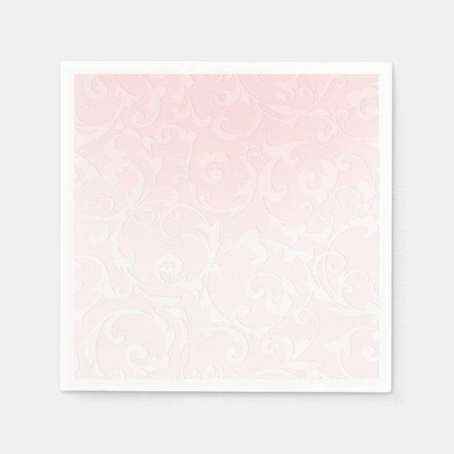 Servilleta De Papel Princesa Rosa Damask Historia de Cuento de Hadas E (Anverso)