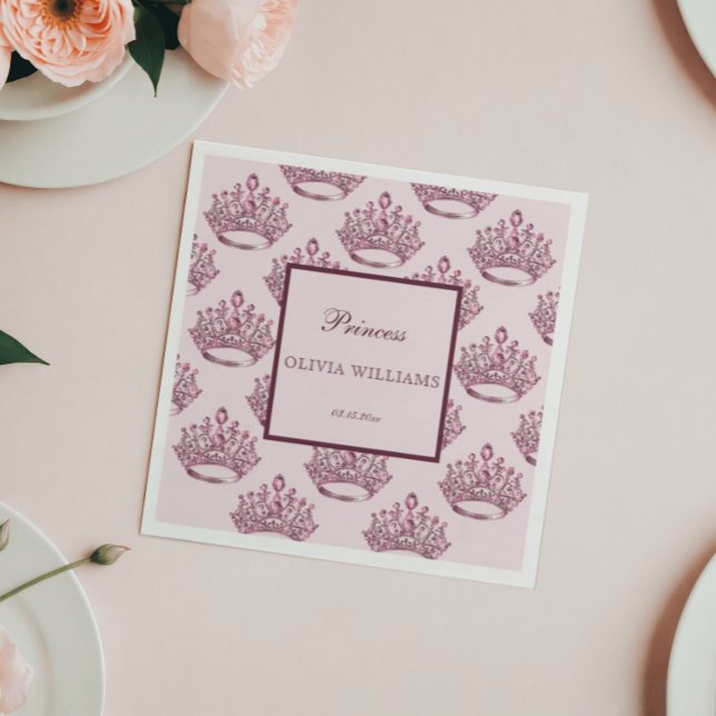 Servilleta De Papel Princesa Rosa Elegante С Chica de Cumpleaños (Subido por el creador)