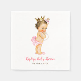 Servilleta De Papel Princesa Vintage Baby Shower Napkin (Perlas)