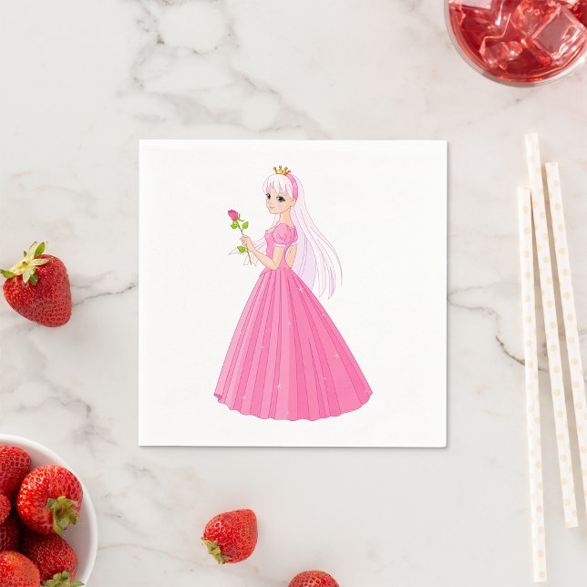 Servilleta De Papel Princesa Y Unas Toallas De Papel Rosa (Subido por el creador)