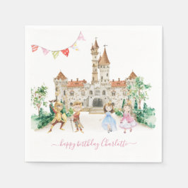 Servilleta De Papel Princesas, caballeros y dragones Cumpleaños de la 