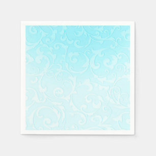 Servilleta De Papel Princess Blue Elegant Storybook Swirl Boda