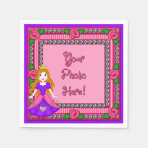 Servilleta De Papel Princess Diamonds FR01-Pink-BL-PAPER NAPKINS