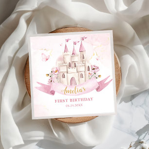 Servilleta De Papel Princess Fairytale Castle Papel de cumpleaños