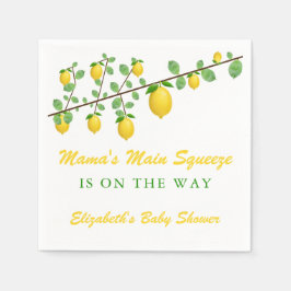 Servilleta De Papel Principal Squeeze Lemon Género Neutral Baby Shower