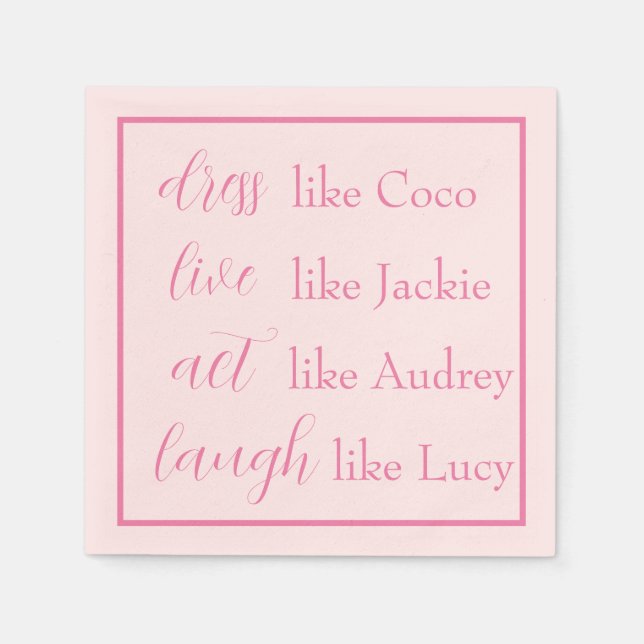Servilleta De Papel Principales Damas Cocktail Napkins (Anverso)