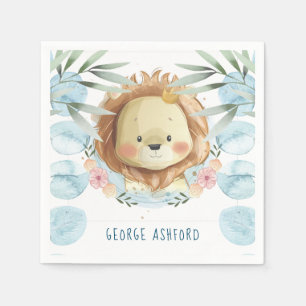 Servilleta De Papel Príncipe Lion Illustration Personalized