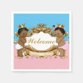 Servilleta De Papel Príncipe/princesa africanos reales Color Block