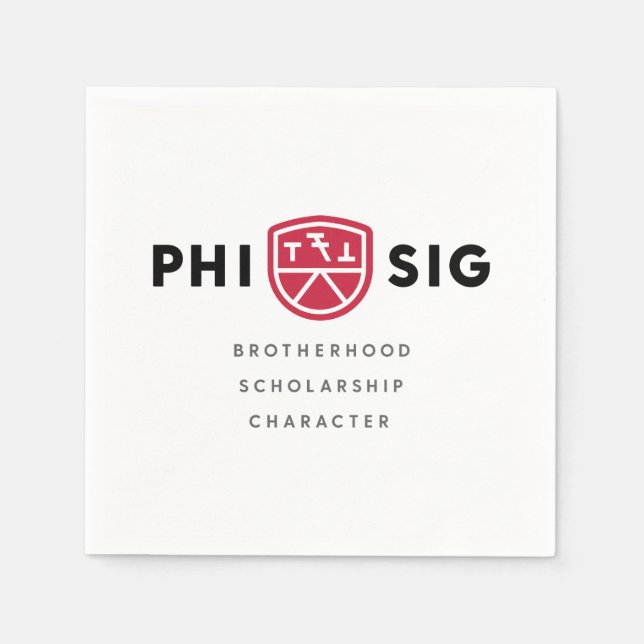 Servilleta De Papel Principios de Phi Sigma Kappa (Anverso)