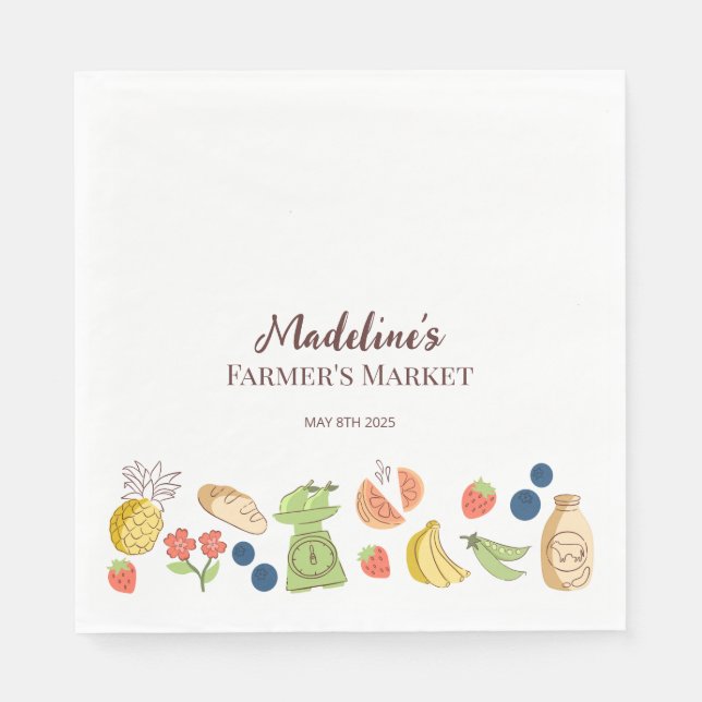 Servilleta De Papel Producción de cumpleaños en el mercado para agricu (Anverso)