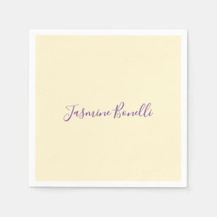 Servilleta De Papel Profesional Minimalista Moderno Color Beige Pastel