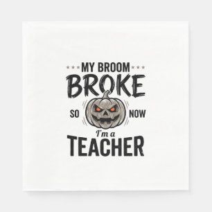 Servilleta De Papel Profesor de Halloween Escoba Rota Diseño de Calaba