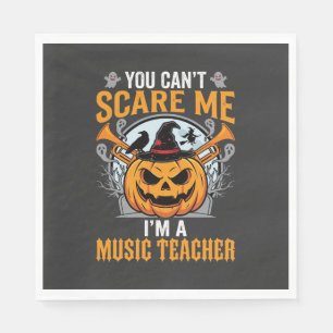 Servilleta De Papel Profesor de Música de Halloween Calabaza Espeluzna