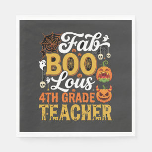 Servilleta De Papel Profesor fantástico de Halloween de 4to grado