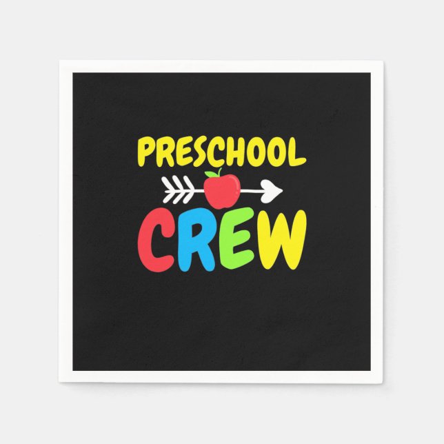 Servilleta De Papel Profesora de equipo de enseñanza preescolar (Anverso)