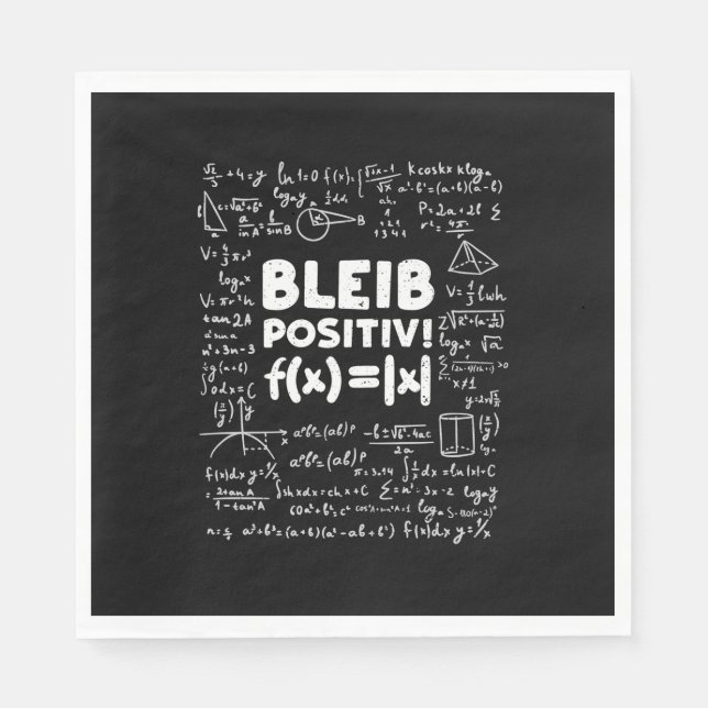 Servilleta De Papel Profesora de Regalos | Maestra Bleib Positiv (Anverso)