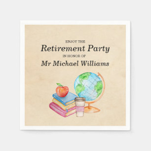 Servilleta De Papel Profesores Fiesta de Jubilación de Libros de Globo