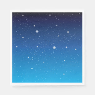 Servilleta De Papel Profundo cielo nocturno estrellado azul