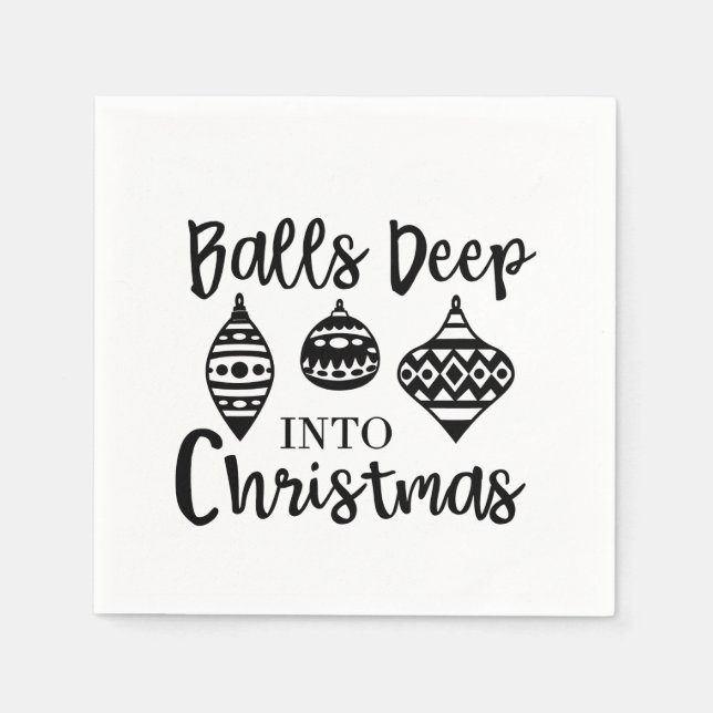 Servilleta De Papel Profundo en la Navidad, Divertida Navidad Xmas  (Anverso)