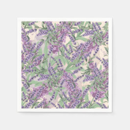 Servilleta De Papel Profusión de lavanda Polvo de lavanda Floral rústi