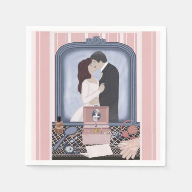 Servilleta De Papel Promesa rosa (Anverso)