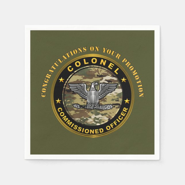 Servilleta De Papel Promoción a Coronel COL  (Anverso)