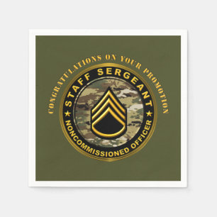 Servilleta De Papel Promoción a Sargento de Personal  SSG
