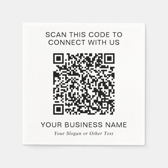 Servilleta De Papel Promocional de código QR (Anverso)