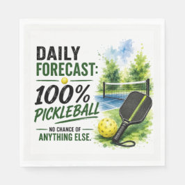 Servilleta De Papel Pronóstico diario de la vida del pickleball