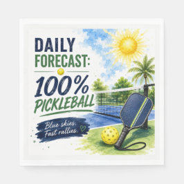 Servilleta De Papel Pronóstico diario de la vida del pickleball