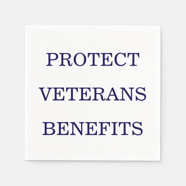 Servilleta De Papel Protect Veterans Benefits Political  (Anverso)