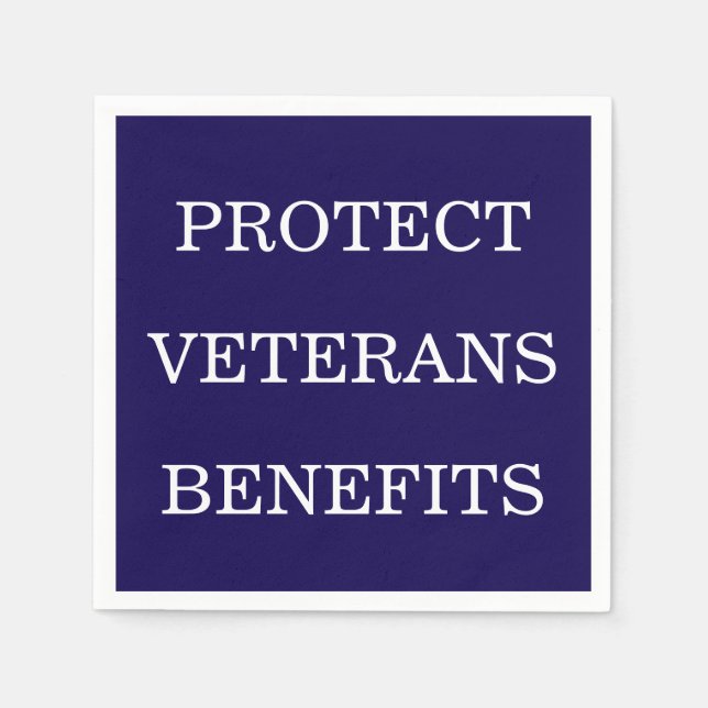 Servilleta De Papel Protect Veterans Benefits Political  (Anverso)