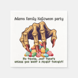 Servilleta De Papel Protector de dulces de mano de monstruo de Hallowe